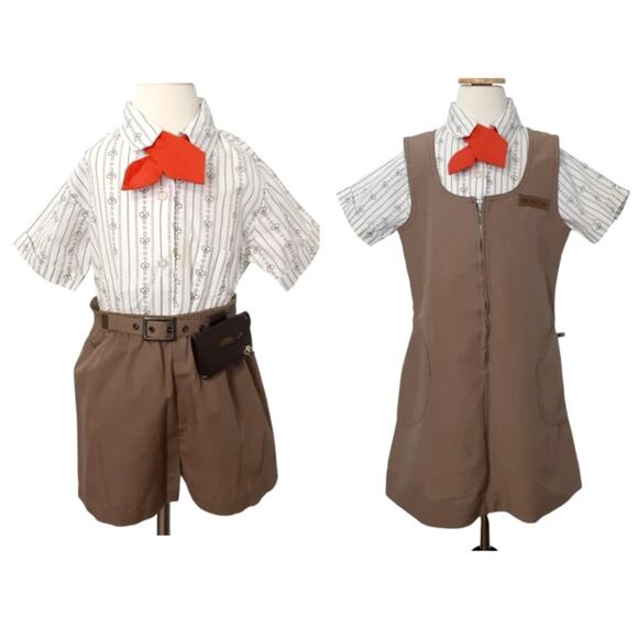 Vintage 70s Girl Scouts Brownie Scout Uniform 7pc Set Girl 6-8 Bill Blass Design - Picture 1 of 16